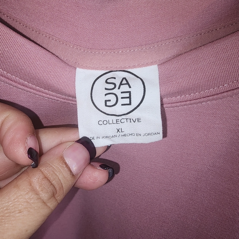 Cascade Collective Dusty Rose Long Sleeve Top - Picture 4 of 4